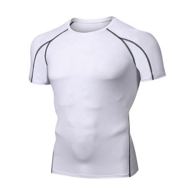 China Breathable Wholesale Fitness Club Compression Shirt Slim Fit Running Shirt For Men for sale