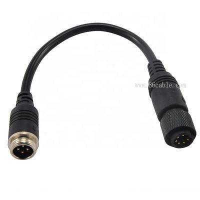 China Germany Waeco Monitor Customized Waterproof Camera And Fridge 6 Pin Metal Screw Car Audio Video Extension Cable for sale