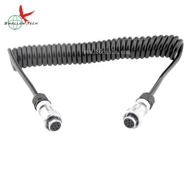 China For Trailer Camera System 7 Core Truck Tractor Trailer Spring Cable For Trailer Camera System for sale