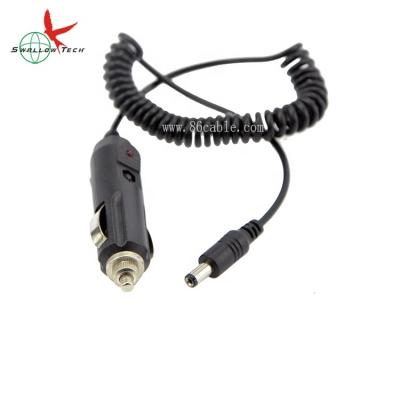 China Cigar Lighter Cigarette Lighter Power Cable Car Charger Spiral Cable With DC 24awg Spiral Cable for sale