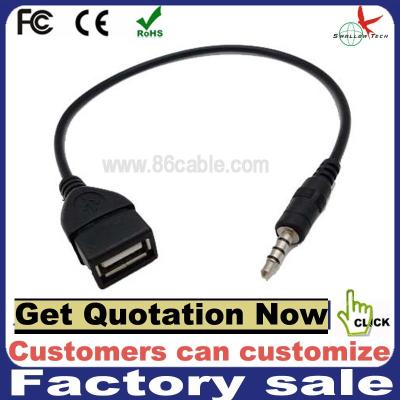 China Hot Selling 3.5mm COMPUTER Stereo Male to USB Aux Cable Female. female audio to 3.5mm audio jack audio cable for sale