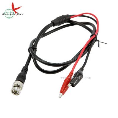 China Test Machine BNC Dual Double Banana Connector Banana Plug Connector Test Probe Cable for sale