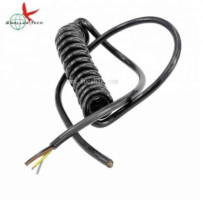 China Telecom Cord PUR Expandable Spiral Cable for sale