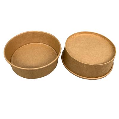 China Disposable Non-Manufactured Plastic Coated Kraft Paper / Paper Salad Bowl Soup Bowl for sale