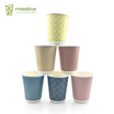 China Disposable Custom Printing Kraft Paper Coffee Biodegradable Paper Cup for sale