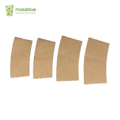 China Materials Color Print Custom Style Recycled Disposable Anti-scalding Cup Sleeves Corrugated Paper For Coffee Cup for sale