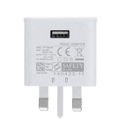 China For Original Samsung USB Charger Mobile Phone Wall Charger For Samsung S6 S8 S9 Quick Charger UK 3 Pin Travel Adapter for sale