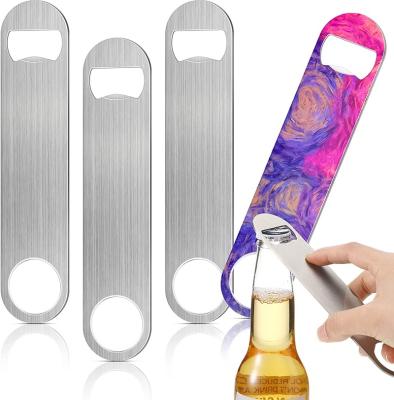 China High Quality Sublimation Blank Stainless Steel Bottle Opener Flat Opener Blank Beer Bottle Opener for Kitchen or Restaurant for sale