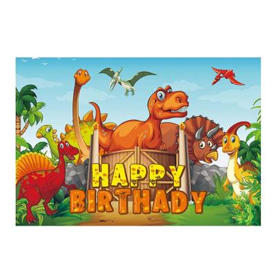 China HappyBro Birthday Dinosaur Theme Photo Background Party Background Cloth for sale