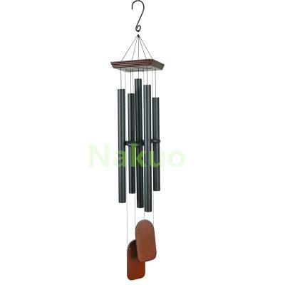 China Minimalist Campanula Hanging Iron Opens Bells Hanging Garden Decor Outdoor Wind Chimes For Gift for sale