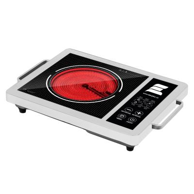 China 2000w Household Commercial Infrared Touch Control Cooker 220V Hotpot Single Ceramic Glass Electric Infrared Induction Cooker for sale