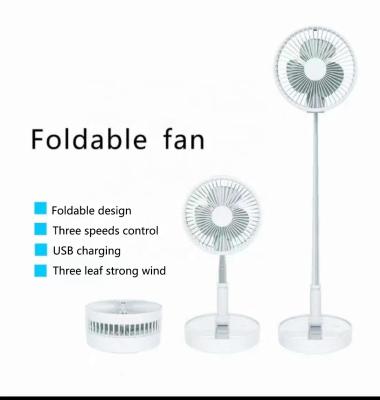 China Type 2021 New Low Noise Small Mini Battery USB Rechargeable Desktop Fan Stand Extension Folding Fan for sale