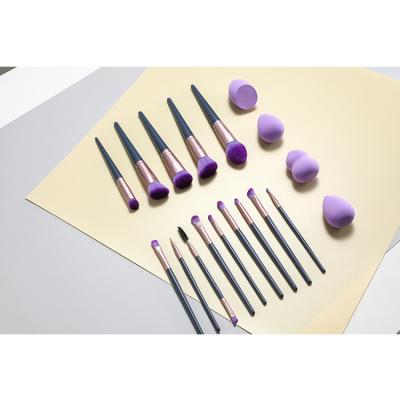 China Professional Brush Makeup Sets Factory Selling 14Pcs Luxury Synthetic Travel Makeup Brush Set for sale