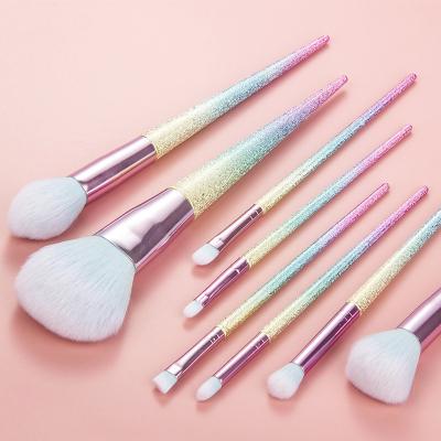 China High Quality Synthetic Ice Cream Handle 8Pcs Ice Cream Gradient Makeup Brush Cute Face Makeup Brush Set for sale