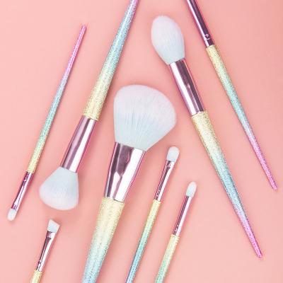 China Ice Cream Gradient Makeup Brush Reputation Custom Eco Friendly Makeup Brush Reliable Logo Set for sale