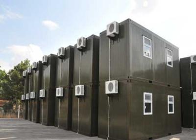 China Prefabricated Military Flat Pack Container House Quick Installed Temporary Dorm Project for sale