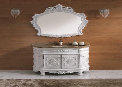 China Antique Style Free Standing Bath Vanity Cabinets Funiture With Countertop And Sink for sale