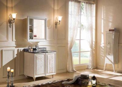 China Combined Single Sink Wooden Bathroom Vanity Units Simple And Easy Style for sale