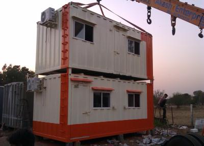 China Movable Container House Temporary Camp Two Layer Worker Dormitry WIth Airconditioner for sale