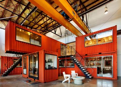 China Prefab Shipping Containers Shop / Combined Container House For Display And Exhibit for sale