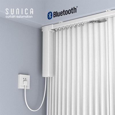 China Modern Google Alexa Home Window Tuya Curtain Track Curtain Smart Motorized Electric Poles for sale