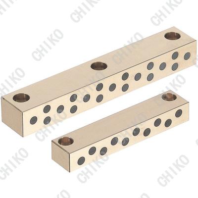 China Building Material Stores Bronze Guide Rail Linear Motion Oilless Self-Lubricating Oilless Brass Components Mold Use Plate Guide Rail Te koop