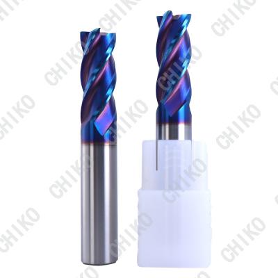 China Machining HRC65 CNC Milling 4 Flutes Tungsten Carbide Milling Cutter ALLISIN Structure Multilayer Composite Coatings 4F Nano End Mill zu verkaufen