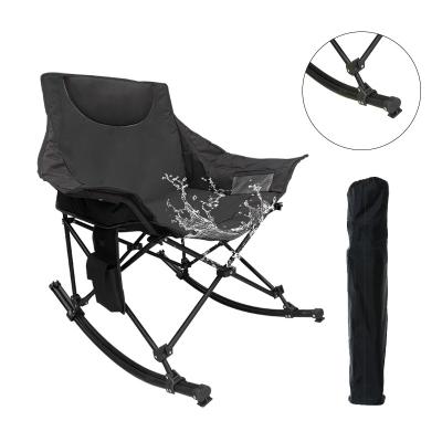 China Modern Design Easy Carry Outdoor Portable Backpack Relaxing Camping Beach Folding Lazy Rocking Chair for sale