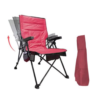 China Hot Selling 3 Position Easy Carry Fishing Portable Adjustable Camping Folding Chair With Armrest And Bag for sale