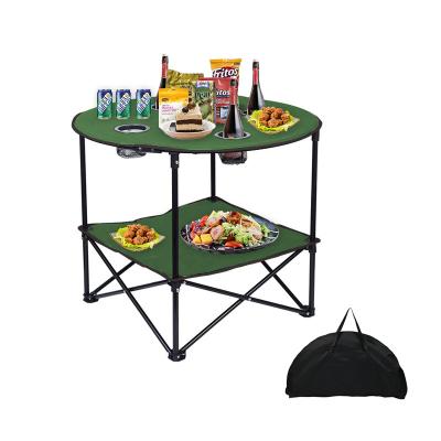 China Lightweight Portable BBQ Kitchen Beach Camping Easy Carry Foldable Side Table with Storage Bag for sale