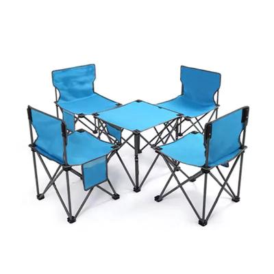 China Modern OEM&ODM Four-Piece Easy Carry Portable Outdoor Folding Tables And Chairs Set For Garden Beach for sale