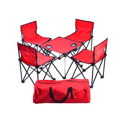 China Wholesale Modern High Quality Outdoor Picnic 4-6 Person Custom Custom Camping Table and Folding Chair Set for sale