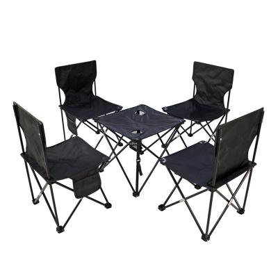 China Modern Hot Sale Family Furniture Steel Frame Table And Outdoor Modern Folding Camping Chair Set for sale