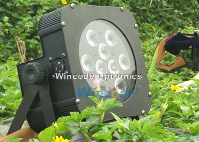 China Metal Plate Body Battery Powered Stage Lights With 9 Channel Dmx Controller for sale