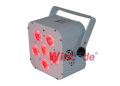 China WiFREE Par 6 Battery Powered Stage Lights  6 × 18W RGBWA + UV With Colorful LCD Display for sale