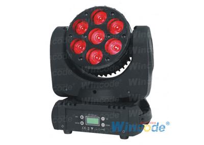 China Luz de discoteca de cabeza móvil 7pcs × 10 Watt, iluminación de escenario profesional con ángulo de haz de 8 ° en venta