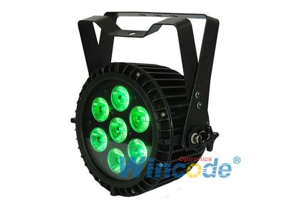 China High Power LED Par Light Quad Color 4 In1 RGBWA 7 X 10w Sound Active For Hotel for sale