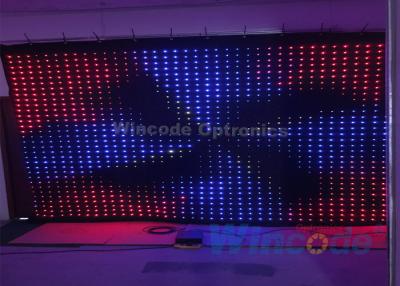 China P10 Flexible LED Curtain Flash Effects 4m X 6m Met brandwerend stofmateriaal Te koop