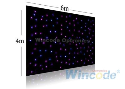 China Twinkle Effects LED Sterren Gordijn 4m X 6m, Led Light Gordijn Muur RGB / Eenkleurig Te koop