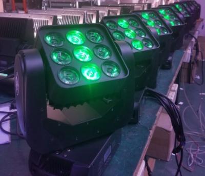 China 9*12W LED Mini Color Wash Moving Head Pixel Mapping Control Stage Lighting for sale