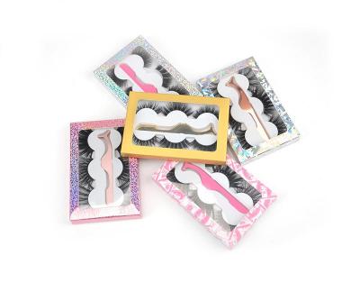 China More than 100 styles false eyelashes in a pair of three pairs of eyelash box soft carton packaging colorful optional spot can print logo for sale