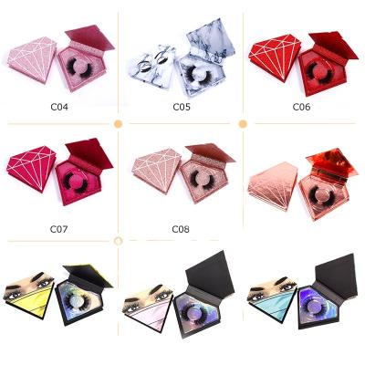 China Round false eyelash box open window magnet box eyelash packaging case support customization more than 100 styles for sale