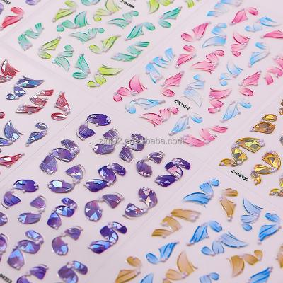 China Easy Apply Hallowenas Nail Wraps Style 5D 3D Hot Nail Wraps Ribbon Hot Art Charm Custom Christmas for sale