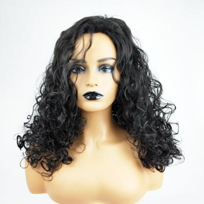 China Wholesale African Wigs Silky Wave Wigs Fashion Small African Hair Chemical Fiber Afro Frontal Wig For Black Women for sale