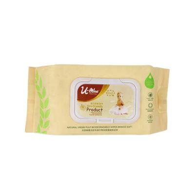 China Hypoallergenic Baby Skin Care Resealable China Power Cleaning Goods Cotton Wet Cloth Wipes OEM Case Travel Organic Biodegradable Plastic for sale