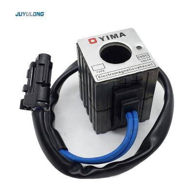 China Excavator Excavator Parts Solenoid Valve Coil For World 60 85 For Zoomlion 80 Safety Solenoid Valve Walking Coil for sale