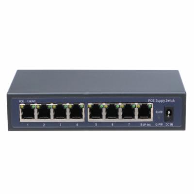 China LACP metal desktop wallmountable case 24v POE switch 8 port 10/100mbps for sale