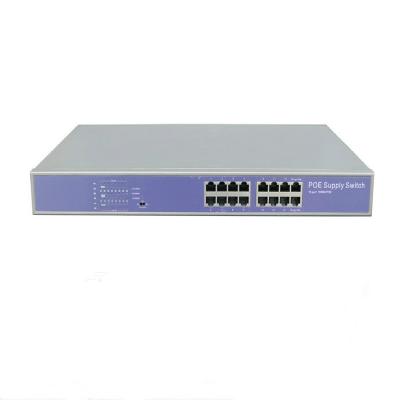 China LACP IEEE802.3at/af 48v 16 Port Gigabit POE Switch With 350w Internal Power for sale