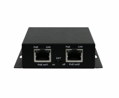 China LACP 30w 90w Hi-POE 2 port gigabit poe extra 10 100 1000mbps extending power 150m 300m over Ethernet for sale