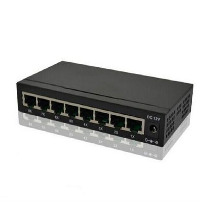 China Cheap LACP 8 Port 10/100/1000mbps Network Switch Gigabit 12v 1a DC for sale